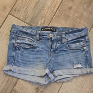Express Light Blue Jean Shorts for Women